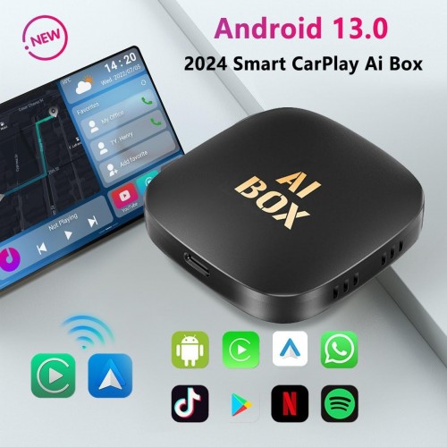 Adaptor Auto Wireless CarPlay & Android Auto, AI Box Android 13, Netflix & YouTube, 2+32GB, GPS, pt masini cuCarPlay cu Fir din Fabrica Adaptor Auto Wireless CarPlay & Android Auto, AI Box Android 13, Netflix & YouTube, 2+32GB, GPS, pt masini cuCarPlay cu Fir din Fabrica